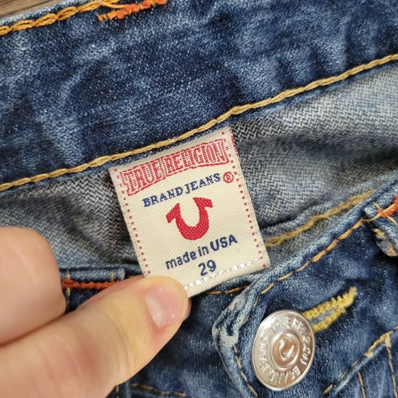 Y2K Vintage True Religion World Tour Joey Twisted Seam Flare Jeans Womens Sz 29* - Picture 5 of 10